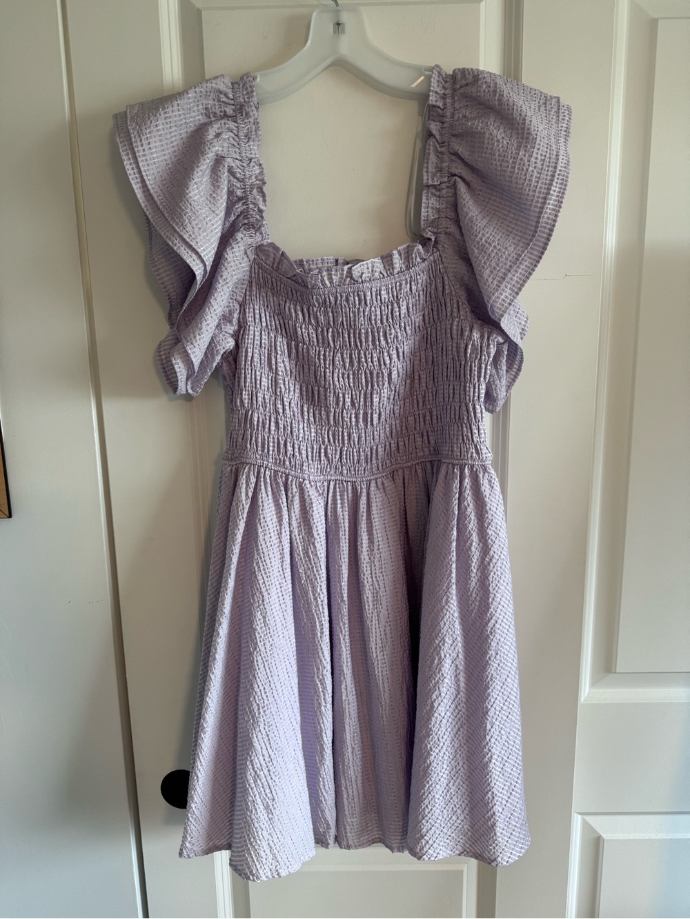 TCEC Light Purple Textured Mini Dress